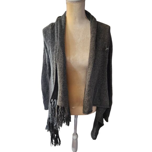 Love Stitch Gray Knit Wrap Sweater with Fridge Size Medium - Picture 4 of 6